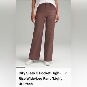Lululemon size 25 wide leg city sleek wide leg pant